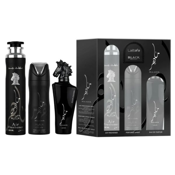 Maahir Black Edition 3 Piece Gift Set Lattafa